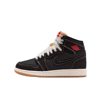 Nike Kids' Air Jordan 1 Retro High Og Flight Club Shoes - Black / Sail / Gum Medium Brown / University Red - Just For Sports