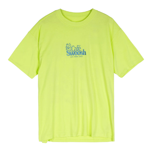 Nike Men's Cafe Swoosh Illustration T-Shirt Apparel - Light Lemon Twist - Just For Sports