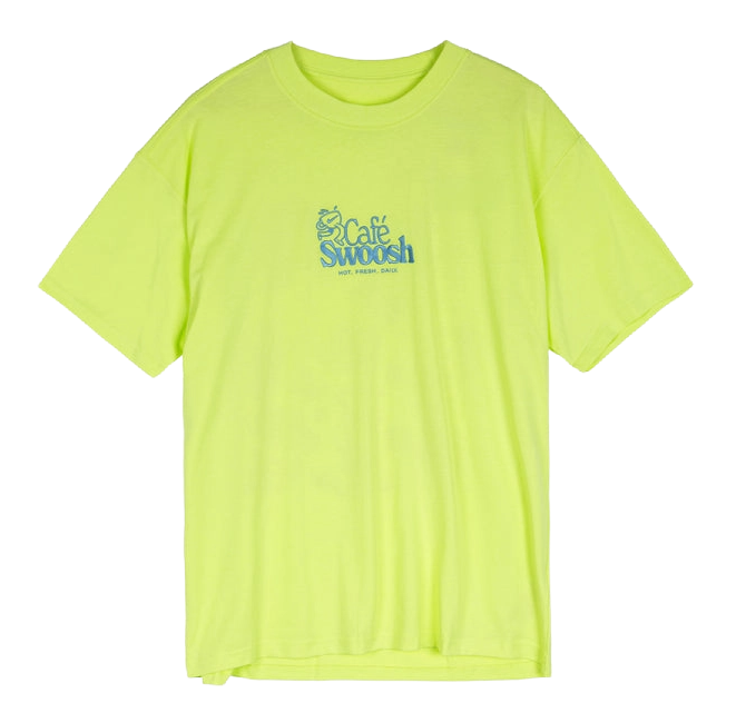 Nike Men's Cafe Swoosh Illustration T-Shirt Apparel - Light Lemon Twist - Just For Sports