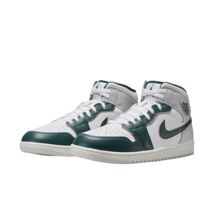 Nike Men's Air Jordan 1 Mid Se Shoes - White / Sail / Neutral Grey / Oxidized Green - Just For Sports
