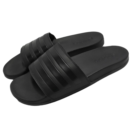 Adidas Men's Adilette Comfort Slides Shoes - Core Black / Core Black / Core Black - Just For Sports