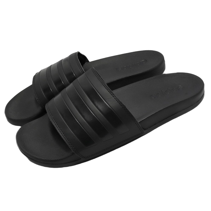 Adidas Men's Adilette Comfort Slides Shoes - Core Black / Core Black / Core Black - Just For Sports