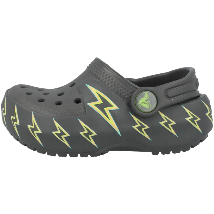 Crocs Kids' Classic Bolt Lights Clog Shoes - Carbon / Grey - Just For Sports