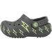 Crocs Kids' Classic Bolt Lights Clog Shoes - Carbon / Grey - Just For Sports