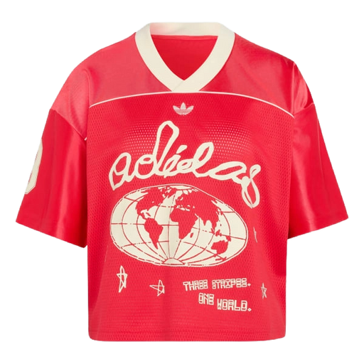 Adidas Women's Originals Cropped Soccer Jersey Apparel - Pure Ruby - Just For Sports