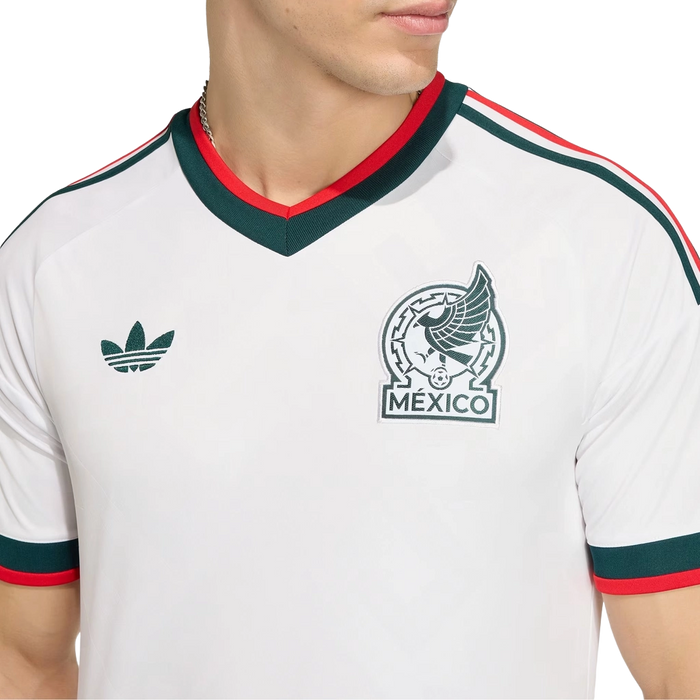 Adidas Men's Mexico 26 Away Jersey Apparel - White / Green / Red - Just For Sports