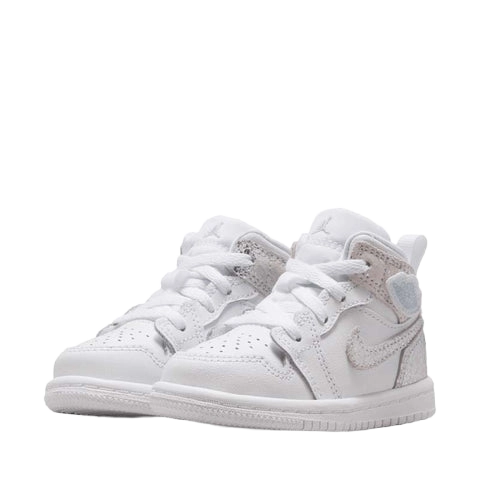 Nike Kids' Jordan 1 Mid Se Shoes - White / Field Silver - Just For Sports
