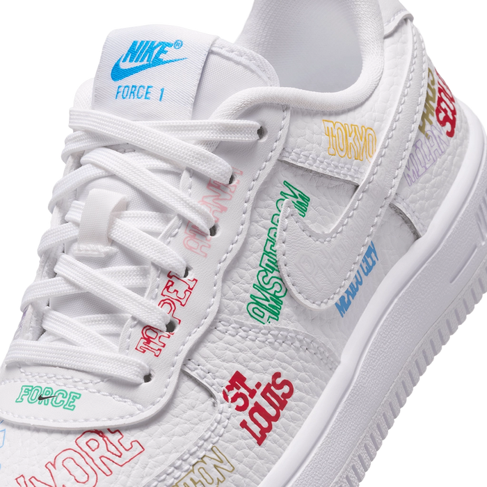 Nike Kids' Air Force 1 Low Lv8 3 Shoes - White / Multi - Just For Sports