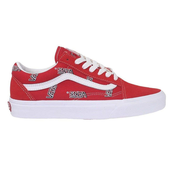 Vans Men s Old Skool Misprint Shoes Red White