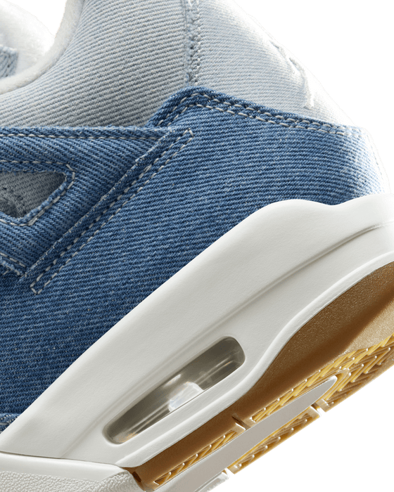 Nike Women's Air Jordan 4 Shoes - Sail / Gum Light Brown / Worn Blue / Sail / Metallic Gold - Just For Sports