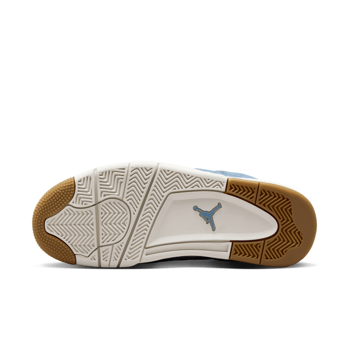 Nike Women's Air Jordan 4 Shoes - Sail / Gum Light Brown / Worn Blue / Sail / Metallic Gold - Just For Sports
